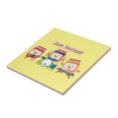 Carreau Cute confiture session dessin animé musicien humou (Côté)