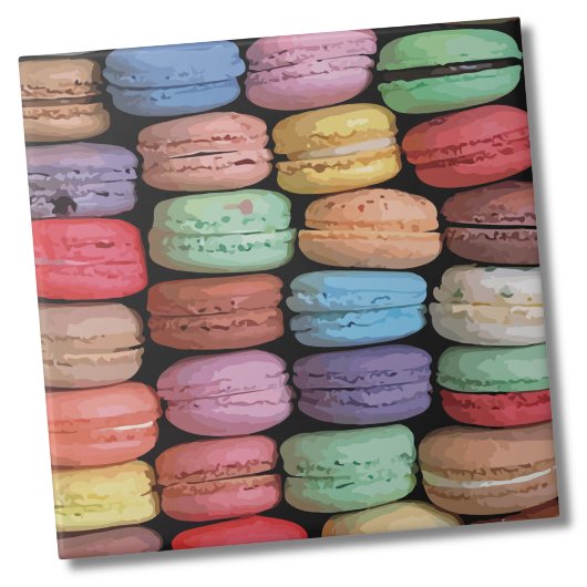 Carreau Cute Cookie Coloré Français Macaron