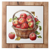 Carreau Cute cuisine de pommes en faux bois (Devant)