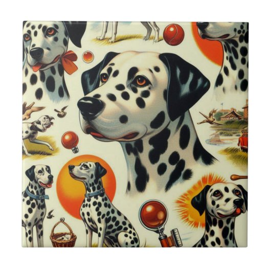 Carreau Cute Dalmatien sans joint (Devant)