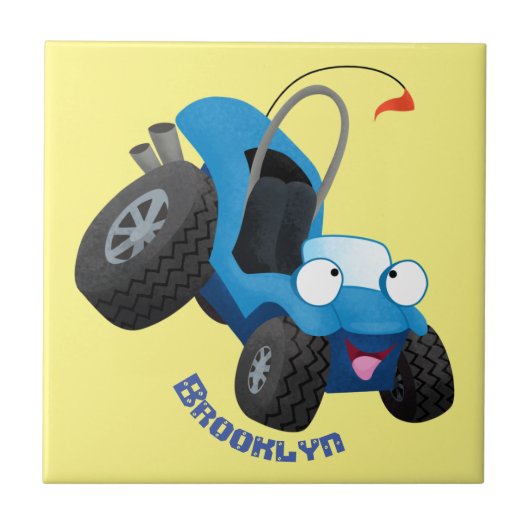 Carreau Cute dune buggy off road vehicle cartoon  (Devant)
