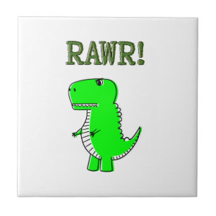 Carreau Cute et en colère Rex RAWR