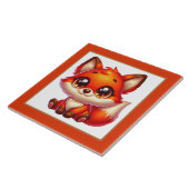 Carreau Cute fox amoureux animal (Côté)