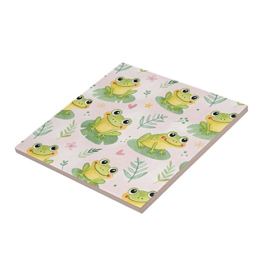 Carreau Cute frogs Pattern (Côté)