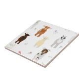 Carreau Cute Goats Farm Animals Kids Seamless Pattern (Côté)