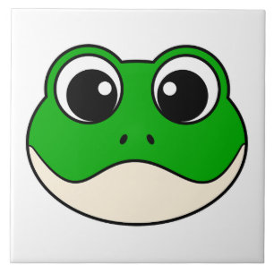 Carreau Cute grenouille souriante