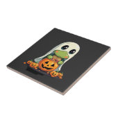 Carreau Cute Halloween Turtle Ghost with Candy (5) (Côté)