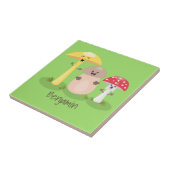 Carreau Cute kawaii champignon champignon toadstool (Côté)