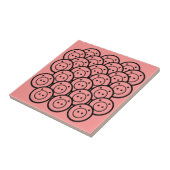 Carreau Cute Kawaii Pink Piglets & Piglets Motif Vector Ar (Côté)