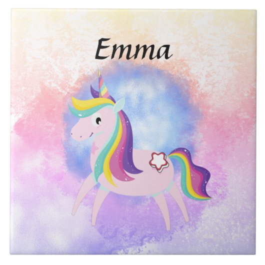 Carreau Cute little unicorn  (Devant)