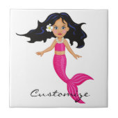 Carreau Cute Mermaid à queue rose Thunder_Cove (Devant)