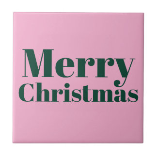 Carreau Cute Merry Christmas Ceramic Tile.