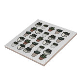 Carreau Cute mini motif succulent (Côté)