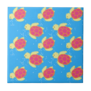 Carreau Cute Motif de tortue de mer