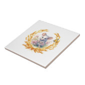 Carreau Cute Mouse Blé Papillon Carrelage blanc Floral (Côté)