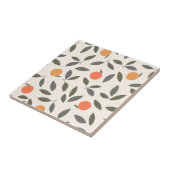 Carreau Cute Orange et Motif Feuille (Côté)