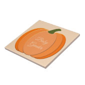 Carreau Cute Orange Genre Neutre Citrouille Personnalisé (Côté)