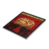 Carreau Cute Ox Chinois Année Zodiac Anniversaire Carrelag (Côté)