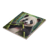 Carreau Cute Panda Mange Du Bambou (Côté)