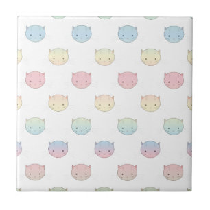 Carreau Cute Pastel Kitty Chat Façades Motif