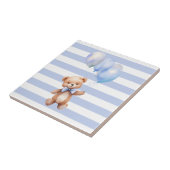 Carreau Cute petite ours en bleu (Côté)
