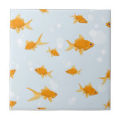 Carreau Cute poisson d'or nager dans l'eau (Devant)