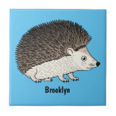 Carreau Cute prickly hedgehog cartoon (Devant)