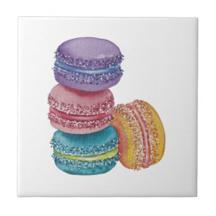 Carreau Cute Rainbow Macaroons In Watercolor