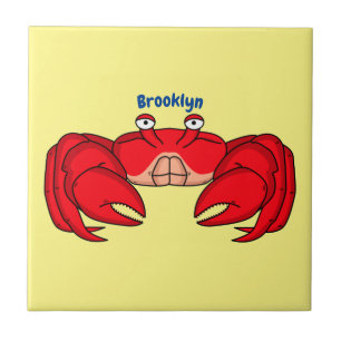 Carreau Cute red crab cartoon