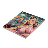 Carreau Cute Retro Girl (Côté)