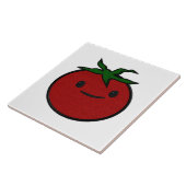 Carreau Cute Tomato Embroidery Print Decorative (Côté)