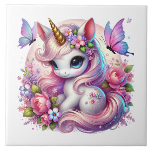 Carreau Cute unicorn imaginaire filles salle artisanale