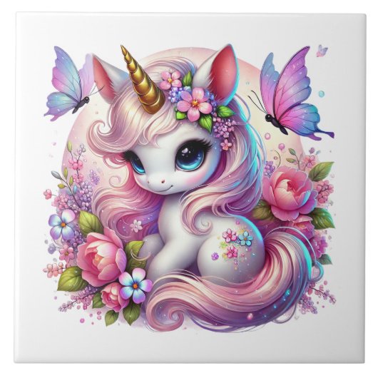 Carreau Cute unicorn imaginaire filles salle artisanale (Devant)