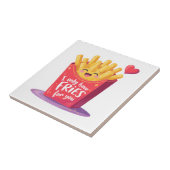 Carreau Cute Valentine French Fries Pun (Côté)