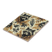 Carreau Cute Vintage Racoon Motif (Côté)