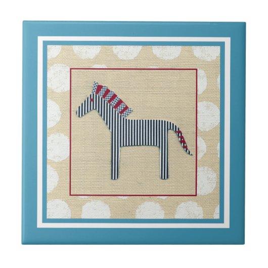Carreau Cutout Zebra sur Arrière - plan crème (Devant)