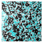 Carreau Cyan et Black Swirls (Devant)