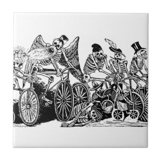 Carreau Cyclistes squelettiques par José Guadalupe Posada