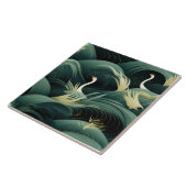 Carreau Cygnes dans des vagues, design moderne chic (Côté)