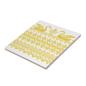 Carreau Cygnes en or (Côté)