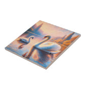 Carreau Cygnet et cygne (Côté)