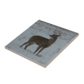 Carreau D11 Cerf à queue blanche dans la neige (Côté)