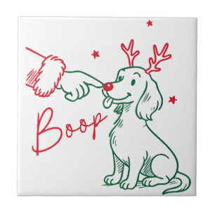 Carreau Dachshund Chien de Noël Boop