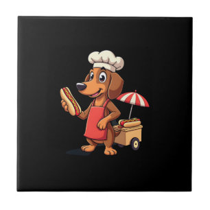 Carreau Dachshund Drôle De Chien Weenie Saucisse Hotdog Sa