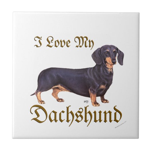 Carreau Dachshund Love (Devant)