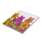 Carreau Daffodils colorés Fleurs Design (Côté)