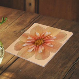Carreau Dahlia Floral Collerette Orange