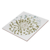 Carreau Dahlia flower ceramic tile  (Côté)