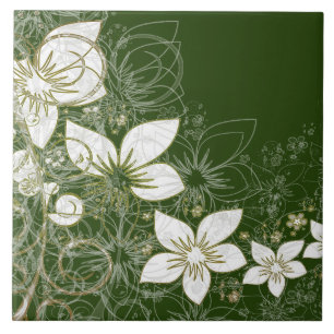 Carreau Dainty Floral défiler sur vert