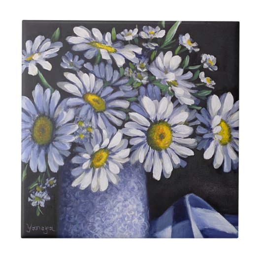 Carreau Daisies flower coasters (Devant)